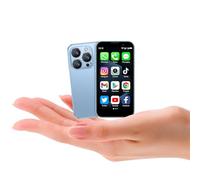 Mini Phone,Mini Smartphone for Kids,3.0" HD Screen, 2GB RAM + 16GB ROM,Face ID,Tiny,Compact WIFI Backup Mobile Phones for Kids World's Smallest Phone-Blue