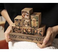 Mini Photo Album Blocks | Custom Wooden Photo Cube Collage | Personalized Keepsake Gift