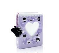 Mini Photo Album for Fujifilm Instax Mini Film, for 2x3 Photos (Purple) | 40 Pockets, Fit for Instax Mini 12/13/11/41/40/99/Evo/Liplay/Link 3, Heart Cutout Cover, Hanging Hole for Pendant