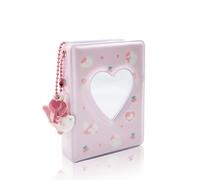 Mini Photo Album for Fujifilm Instax Mini Film, Ideal for 2x3 Photos(Pink) | 40 Pockets, Fit for Instax Mini 12/13/11/41/40/99/Evo/Liplay/Link 3, Heart Cutout Cover, Hanging Hole for Pendant
