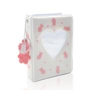 Mini Photo Album for Fujifilm Instax Mini Film, Ideal for 2x3 Photos(White) | 40 Pockets, Fit for Instax Mini 12/13/11/41/40/99/Evo/Liplay/Link 3, Heart Cutout Cover, Hanging Hole for Pendant