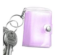 Mini Photo Album Keychain, Small Portable Picture Holder, Clear Pocket Photo Organizer, Handy Keyring with 24 Transparent Slots, Easy Display, Best Memory Storage Item for Kids Adults Travel