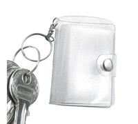 Mini Photo Folder Keychain - Scrapbook Album with 24 Pockets Transparent Portable Picture Storage Bag Cute Memory Keeper | For Men, Women, Kids, Gifts, School, Jerk