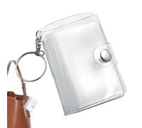 Mini Photo Keychain - Small Photo Album with 24 Pockets Transparent Keychain | for Picture Adult Men Women Birthday Wedding School Purse Backpack