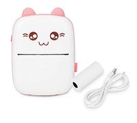 Mini Photo Printer Bluetooth Wireless Pocket Printer Mobile Phone Portable Photo Printer for Student Early Education Learning Accessories(pink)
