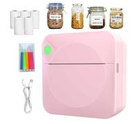 Mini Photo Printer - Cordless Heat Transfer Machine, Mobile Label Creator, Lightweight Handheld Printing Tool With Bluetooths Connection Support | Business Trips Study Craft Journaling Indoor Outdoor