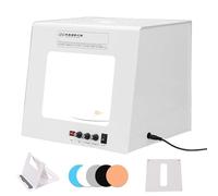 Mini Photo Studio Light Box with Adjustable Brightness and Smart Turntable for Jewelry Photography