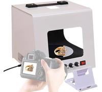 Mini Photo Studio Light Box with Automatic Turntable and Hanging Stand for Professional Small Item Photography and Video