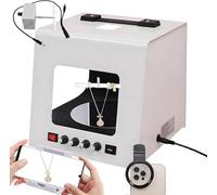 Mini Photo Studio Softbox Kit for Jewelry & Cosmetics - Portable Light Box with Black/White Backgrounds & Uniform Lighting for Stunning Product Photography TB300