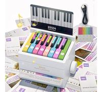 Mini Piano Calendar,Playable Piano Desk Calendar 2024 with 27 Music Calendar Cards 52 Songs,Mini Desktop Calendar,Unique Music Calendar,Christmas Birthday Gift for Fans Family Friends
