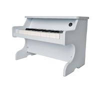 Mini Piano white including color-coded notes for the keyboard, includes batteries (4x 1.5V AA batteries).