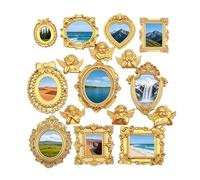 Mini Picture Frame | Decorative Accessories for Dollhouses - Miniature Gold Frame for Photos | Gift for Girls, Teenagers, Son, Daughter, Nephew, Niece, Family, Friends