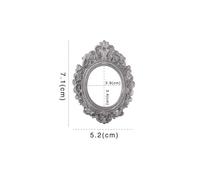 Mini Picture Frames Vintage Small Antique Embossed Mirrors Antique Carved Mirror Frame Wall Hanging Display Table Frame Home Decor(style 6)