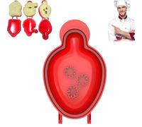 Mini Pie Maker for Christmas Party Baking Supplies,Christmas Dough Presser Pocket Pie Molds,Xmas Hand Pies Wrapper Dough Stamp Cutter Fits All Kinds of Festivals and Parties (Red-C)