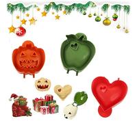 Mini Pie Molds for Baking, 2026 New Holiday Apple Pie Molds Maker, Mini Apple Candy Moulds for Fall,Thanksgiving & Christmas Pumpkin Acorn Shapes (3PCS D)