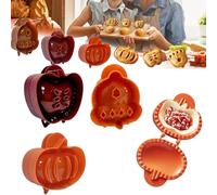 Mini Pie Molds, Mini Apple Pie Molds, Minis Pie Mold for Baking, Dough Presser Pies Mold, Party Potluck Hand Molds, Fall Apple Pumpkin and Acorn Shapes Pocket Pies Maker (3 Pcs)