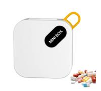 Mini Pill Box - Pill Box Organizer | Hair Tie Holder with Compact Bead Case and Compartment | Portable Jewelry Storage Candy Beads Travel Pocket Perfect for Purse Drawers and Desks