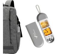 Mini Pill Organizer - Compact Contactor Compact Contaitor | 3 Slots Waterproof Travel Box With Strap, Portable Pocket Medicine Carrier For Hiking Camping