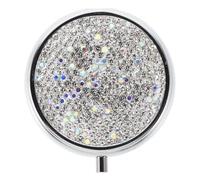 Mini Pill Organizer with Compartments Compact Rhinestone for Travel | Metal Construction, Silver Finish, Elegant Style, Office Use, Female Users, Dual Functionality