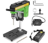 Mini Pillar Drill Press, Compact Benchtop Drilling Machine with Dual Power Supply, High Precision & Low Noise, for DIY Jewellery Making, Metalwork & Woodworking Projects