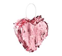Mini Piñata Shiny Heart Birthday Party Game Fill-up Wedding Decor Activity Pink