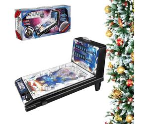 Mini Pinball Machine Electronic Tabletop Game With Led Digital Scoreboard, Lights And Sounds, Pull Handle Portable Arcade Toy For Kids And Adults