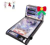 Mini Pinball Machine for Adults, Electronic Pinball Machine Gifts, Retro Tabletop Arcade Pinball Shooting Toy, Christmas Kids Pinball Machine with Lights