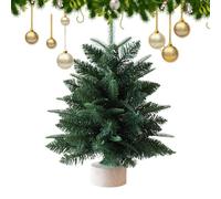 Mini Pine Christmas Tree - Realistic Table Accent, 17.7 Inch Artificial Christmas Decoration, Decorative Winter Centerpiece, Compact Green Ornament | Festive Decoration for the