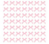 Mini Pink Bows 50 Pcs Satin Ribbon Bows 4x4cm Little Bows DIY Satin Bows Pink Ribbon Mini Bows Cute Small Bows for Craft Sewing Scrapbooking Christmas Party Wedding and Gift Wrapping