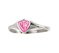 Mini Pink Shield LDS CTR Ring by Ringmasters | Choose the Right Faith Ring | Keepsake LDS Jewelry, Stainless Steel, not_known