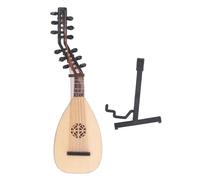 Mini Pipa Model, Simulation Pipa Unique Design Safe and Chinese Lute for Photo Props, Desks, Bedside Decorations