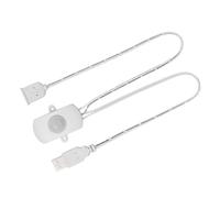Mini PIR Motion Sensor, 120 Degrees Angle, Intelligent Sensing, USB Interface, for Corridors, Bathrooms, Basements (White)