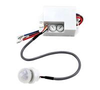 Mini PIR Sensor, PIR Motion Detector for Indoor, Ceiling Flush Mount, Infrared Motion Sensor with Adjustable Time Delay (10s to 7min), Energy-Efficient Lighting for LED and Incandescent Lamps, 8m 360°