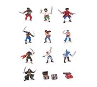 Mini Pirate Corsair Figurines, Set of 12, Pirates Collection, Kids Ages 3+
