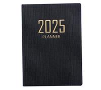 Mini Planner 2025, 120 Pages A7 Calendar Book, Smooth Writing Small Notebook with PU Cover, Portable Pocket Notebook for Stationery Office School Supplies