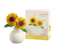 Mini plant model kit - a stress-relieving assembly for adults, a decorative home accessory, and a creative gift for children, girls, and women for Christmas, Valentine's Day, and birthdays (sunflower)