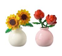 Mini plant model kit - a stress-relieving assembly for adults, a decorative home accessory, and a creative gift for children, girls, and women for Christmas, Valentine's Day, and birthdays (2-pack)