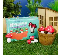 Mini Plant Pot Mushroom Maker Set of Four Novelty Planter Garden Decoration 4pcs
