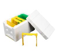 Mini Plastic Bee Mating Box Three Frame Feeder for Beekeepers | Foam Parts, Lightweight Portable Build, Stable Performance, Natural Hive Construction, Chinese and Italian Bee Use