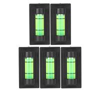 Mini Plastic Bubble Air Level Square Spirit Levels, 5 Pcs Black Compact Size - Precision Adjustment, Magnetic Bracket, Ideal for Camera Tripod and Outdoor Use