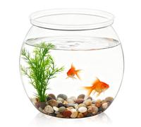 Mini Plastic Fish Bowl, 27 Oz Decorative Small Fishbowl, Round Plastic Fish Tank, Unbreakable Aquarium Fish-Bowls for Party Decorations, Centerpiece Vases, Hydroponic Planter and Home Decorations