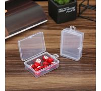 Mini Plastic Storage Box Set of 10, Small Transparent Organiser Case with Lids Compatible with for Jewelry Parts, Beads, Screws, Pills, Medicine, Fishing Tackle, Craft
