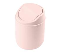 Mini Plastic Swing Top Bin Waste Waste Paper Bin For Home Garden Kitchen Office and Bathroom Desk Room Rubbish Basket Recycle Plastic Trash Can Dustbin with Swing Lid (Pink)