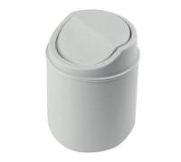 Mini Plastic Swing Top Bin Waste Waste Paper Bin For Home Garden Kitchen Office and Bathroom Desk Room Rubbish Basket Recycle Plastic Trash Can Dustbin with Swing Lid (Grey)