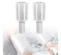 Mini Plastic Wrap Roll for Shower, PICC/IV Line Cover Stretch Film Wraps Supplies, with Handle, 2 Pcs, 508 Ft