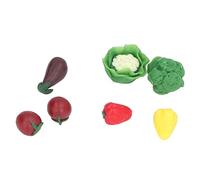 Mini Play Food Vegetable Kitchen Toy for Kids 1:12 Miniatures Decor Resin Broccoli Tomato Pepper Eggplant Yellow Red Cauliflower