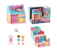 mini Play House Toy Surprise Children's Treasure Chest Birthday Gift With Sound And Light With Mini Doll(bakery)