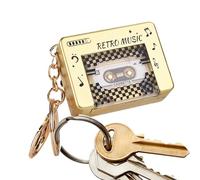 Mini Player Keychain - Small Player Keychain | Cassette Pendant Accessories with 10 Songs for Backpack, Purse, Bag, Travel, Home Office, Commuting, Classroom, School