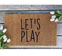 Mini Playhouse Doormat Let's Play - Kids Welcome Mat Clubhouse Door Mat Small Treehouse Outdoor Gift for Kids Playhouse Decor Welcome Home Floor Holiday Decor 16x24 Inch