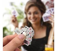 Mini Playing Cards Set 3 Pack 54 Cards Each Small Travel Size Poker Deck for Adults Kids Indoor Outdoor Games Party Fun Tabletop Decor Coated Paper 1.5cm x 1cm (black)